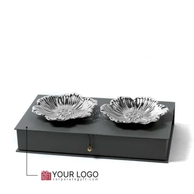 Buy Floral Accent Silver Bowls in bulk for Corporate Gifting | Corporate Gyft