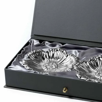 Buy Floral Accent Silver Bowls in bulk for Corporate Gifting | Corporate Gyft