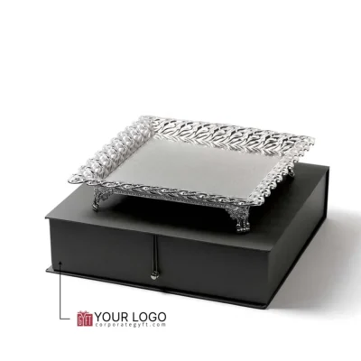 Buy Leaf Elegance Cutwork Tray in bulk for Corporate Gifting | Corporate Gyft