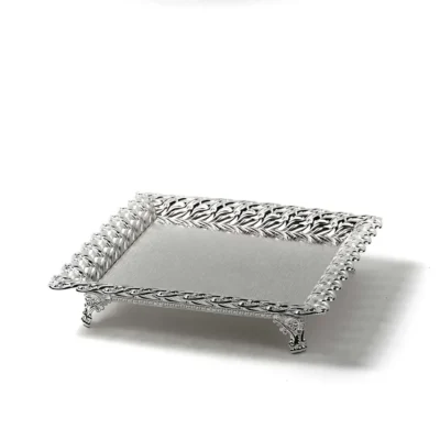 Buy Leaf Elegance Cutwork Tray in bulk for Corporate Gifting | Corporate Gyft