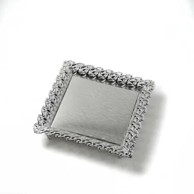 Buy Leaf Elegance Cutwork Tray - Set of 2 in bulk for Corporate Gifting | Corporate Gyft