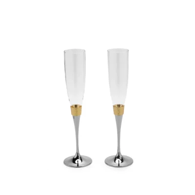 Buy Gold and Silver Elegance Wine Glasses in bulk for Corporate Gifting | Corporate Gyft