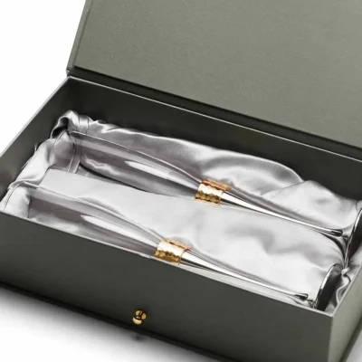 Buy Gold and Silver Elegance Wine Glasses in bulk for Corporate Gifting | Corporate Gyft