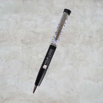 Buy Marble Finish Executive Metal Pen - Black in bulk for Corporate Gifting | Corporate Gyft