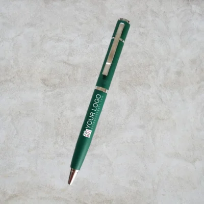 Buy Signature Green-Silver Business Pen in bulk for Corporate Gifting | Corporate Gyft