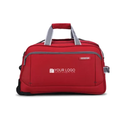 Buy American Tourister Apex Wheel Duffle Bag - Red in bulk for Corporate Gifting | Corporate Gyft