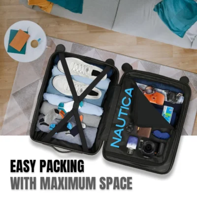 Buy Nautica TravelMate Cabin Trolley - White and Black in bulk for Corporate Gifting | Corporate Gyft