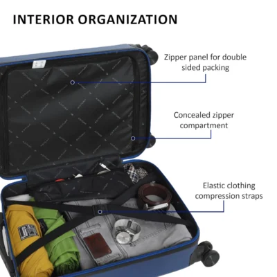 Buy Nautica Travel Companion 20” - Navy Blue in bulk for Corporate Gifting | Corporate Gyft