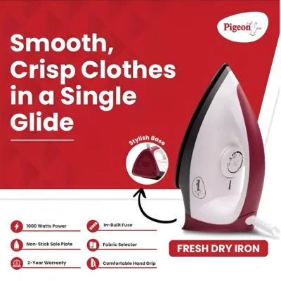 Buy Pigeon SafeGlide 1000W Dry Iron in bulk for Corporate Gifting | Corporate Gyft