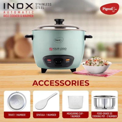 Buy Pigeon Inox Pro Rice Cooker in bulk for Corporate Gifting | Corporate Gyft