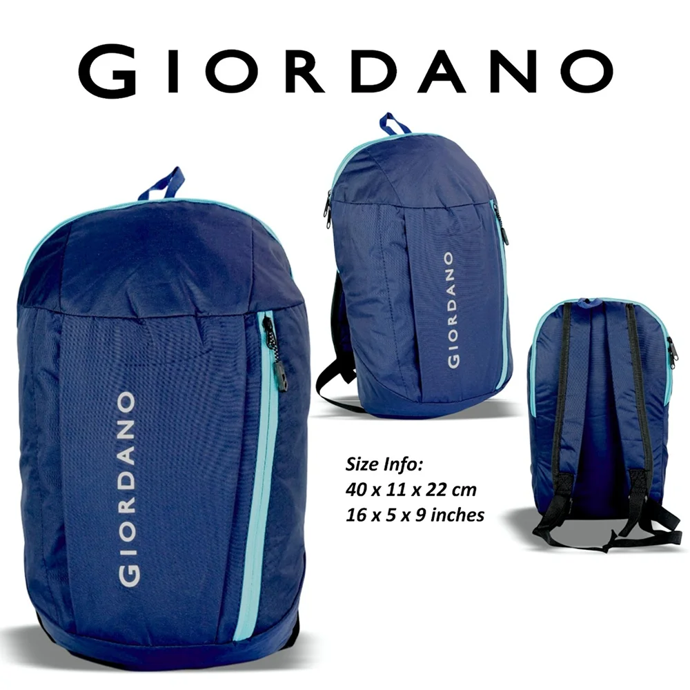 Giordano Unisex Casual Daypack - Blue Buy Giordano Unisex Casual Daypack - Blue in bulk for Corporate Gifting | Corporate Gyft