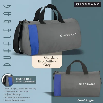 Buy Giordano Stylish Eco Duffle Bag - Grey in bulk for Corporate Gifting | Corporate Gyft