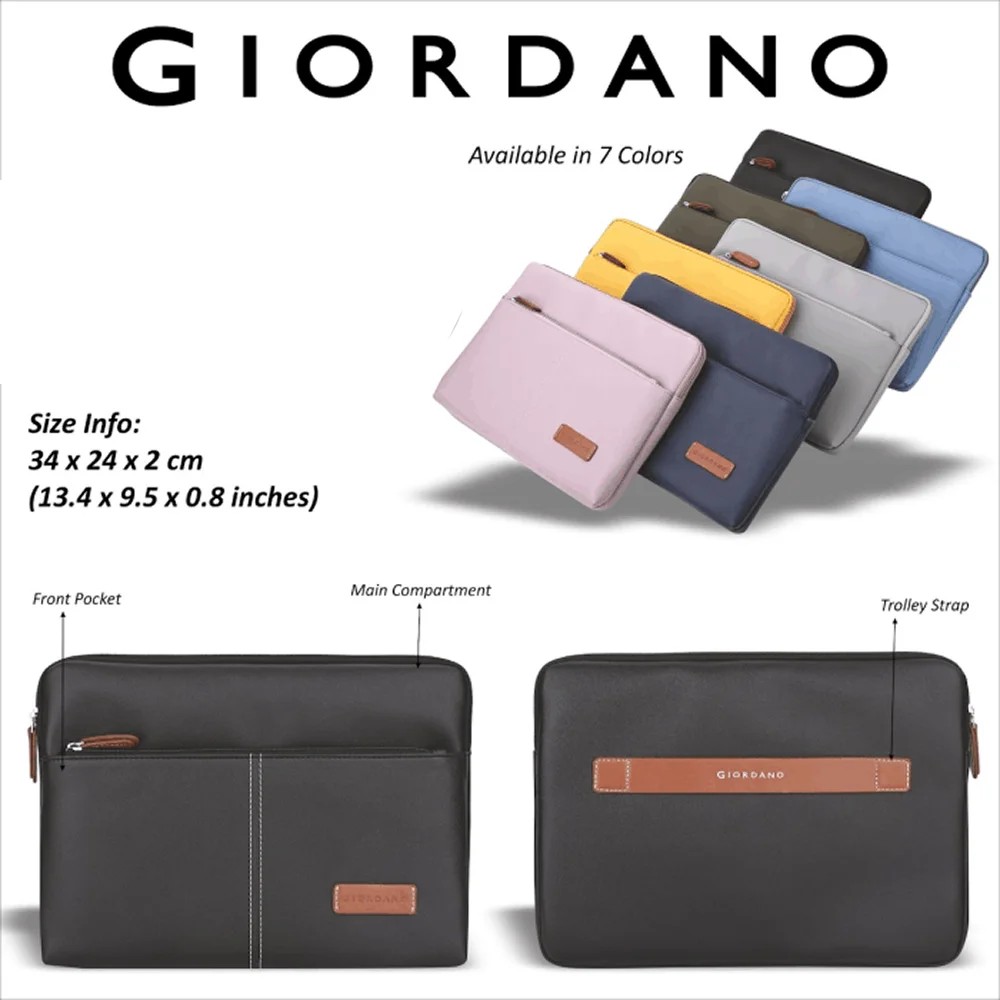 Giordano Colourblocked Laptop Sleeve - Black Buy Giordano Colourblocked Laptop Sleeve - Black in bulk for Corporate Gifting | Corporate Gyft