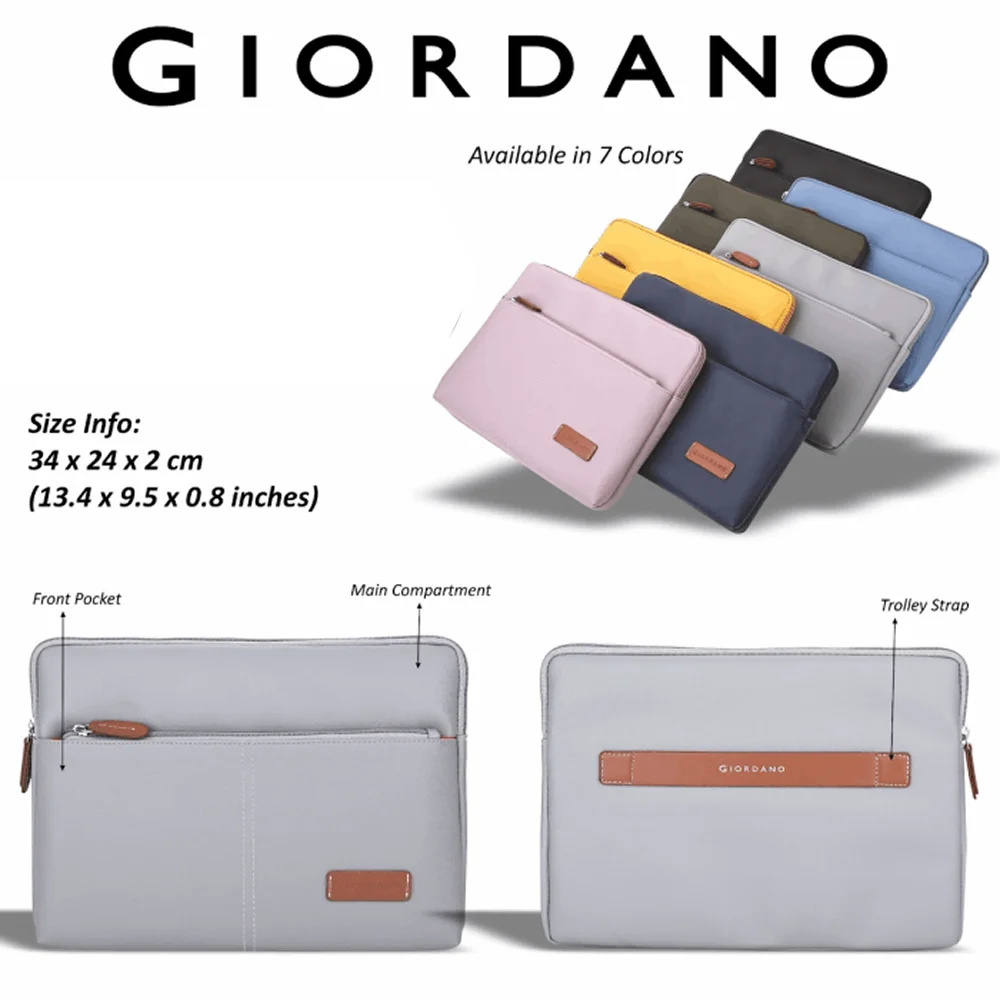 Giordano Colourblocked Laptop Sleeve - Grey Buy Giordano Colourblocked Laptop Sleeve - Grey in bulk for Corporate Gifting | Corporate Gyft
