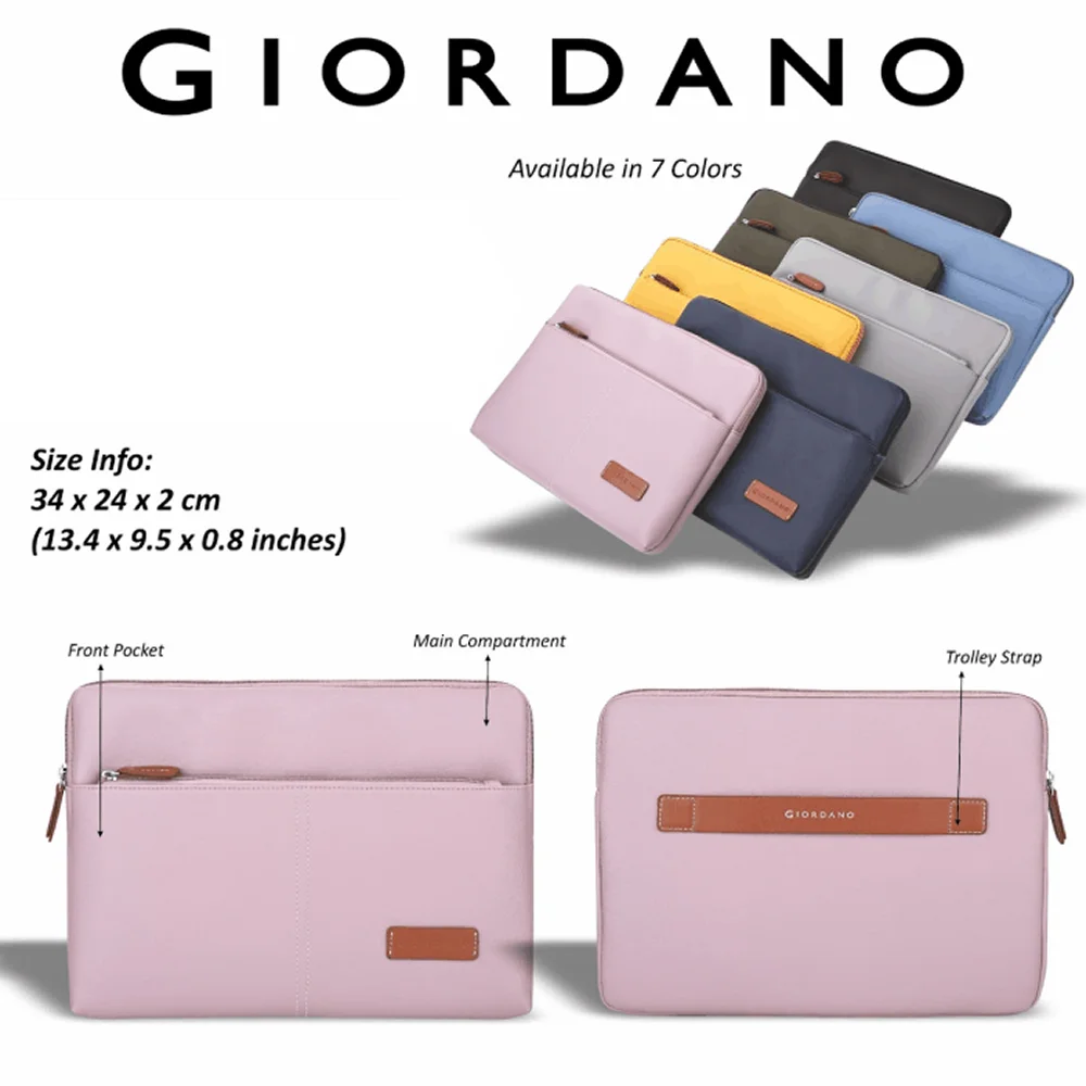 Giordano Colourblocked Laptop Sleeve - Pink Buy Giordano Colourblocked Laptop Sleeve - Pink in bulk for Corporate Gifting | Corporate Gyft