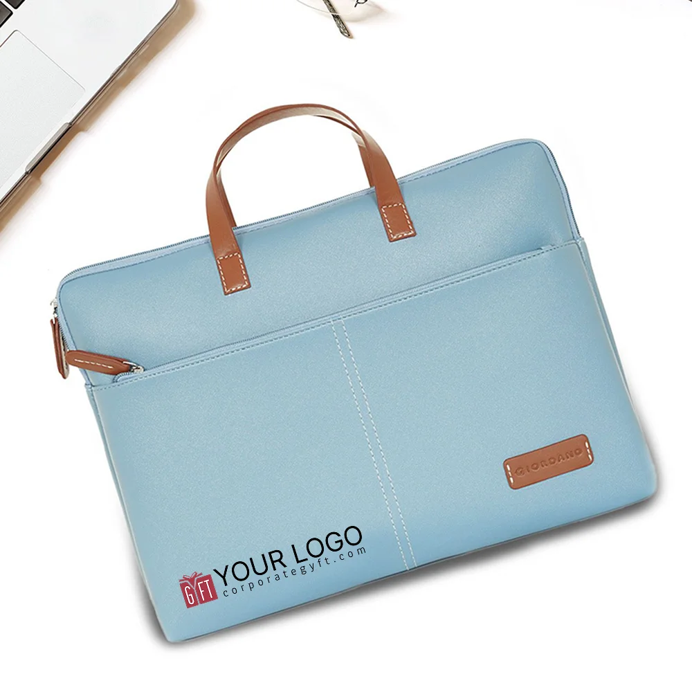 Giordano Colourblocked Laptop Sleeve - Sky Blue Buy Giordano Colourblocked Laptop Sleeve - Sky Blue in bulk for Corporate Gifting | Corporate Gyft