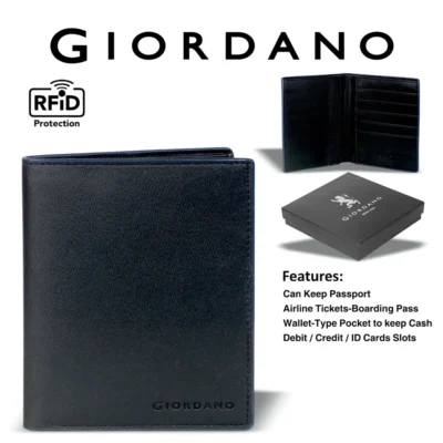 Buy Giordano Black Travel Passport Cover in bulk for Corporate Gifting | Corporate Gyft