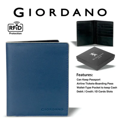 Buy Giordano Blue Travel Passport Cover in bulk for Corporate Gifting | Corporate Gyft