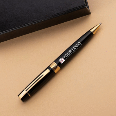 Buy Sheaffer 300 Ballpoint Pen and Table Clock Set in bulk for Corporate Gifting | Corporate Gyft