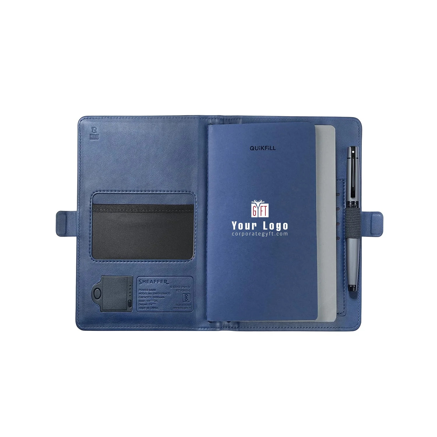 Sheaffer® Superbook Mini Organizer - Blue Buy Sheaffer® Superbook Mini Organizer - Blue in bulk for Corporate Gifting | Corporate Gyft