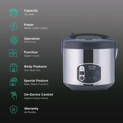 Buy Borosil Rice Cooker and Steamer in bulk for Corporate Gifting | Corporate Gyft