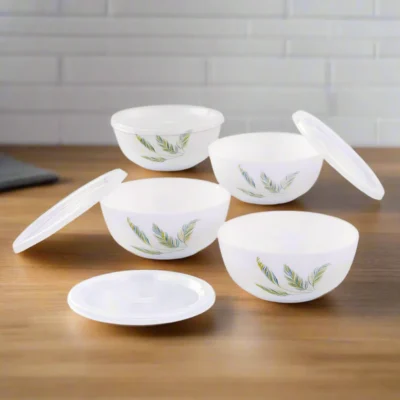 Buy Borosil Larah Snack Bowl Set with Lids - 4 Pieces in bulk for Corporate Gifting | Corporate Gyft