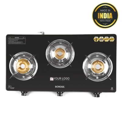 Buy Borosil Magnum Everyday 3-Burner Gas Stove in bulk for Corporate Gifting | Corporate Gyft