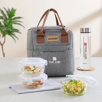 Buy Borosil Glass Lunch Box Set in bulk for Corporate Gifting | Corporate Gyft