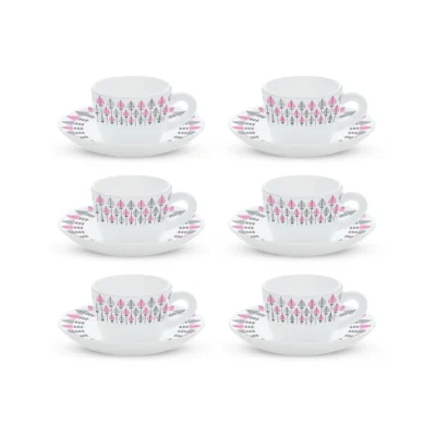 Buy Larah by Borosil Premium Cup and Saucer Set in bulk for Corporate Gifting | Corporate Gyft