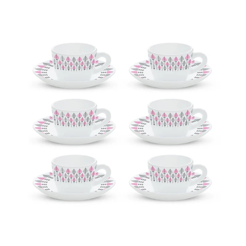 Buy Larah by Borosil Premium Cup and Saucer Set in bulk for Corporate Gifting | Corporate Gyft