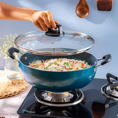 Buy Borosil Pro Chef Non-Stick Kadhai with Lid in bulk for Corporate Gifting | Corporate Gyft