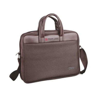 Buy Kenneth Cole Pyramid Laptop Bag - Brown in bulk for Corporate Gifting | Corporate Gyft