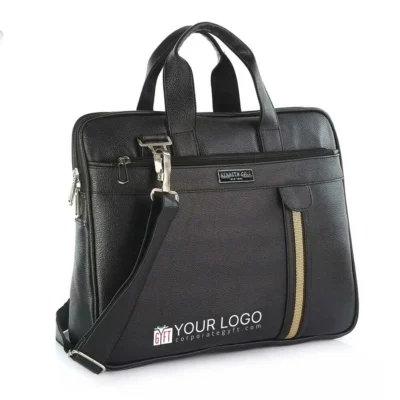 Buy Kenneth Cole Leatherette Laptop Bag - Black in bulk for Corporate Gifting | Corporate Gyft