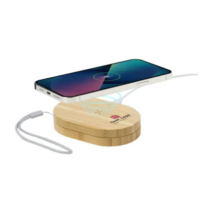 Buy Bamboo Wireless Charging Kit in bulk for Corporate Gifting | Corporate Gyft