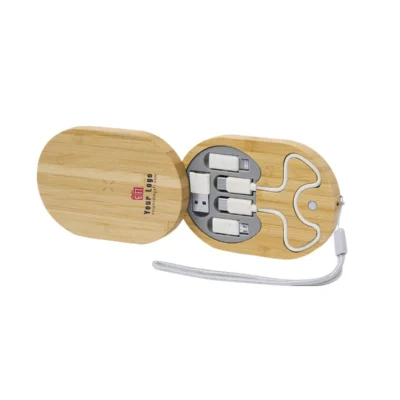 Buy Bamboo Wireless Charging Kit in bulk for Corporate Gifting | Corporate Gyft