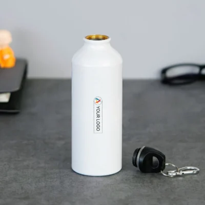 Buy Aluminum Sublimation Bottle with Carabiner in bulk for Corporate Gifting | Corporate Gyft