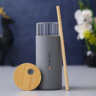 Buy Borosilicate Sublimation Bottle - Grey in bulk for Corporate Gifting | Corporate Gyft