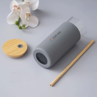 Buy Borosilicate Sublimation Bottle - Grey in bulk for Corporate Gifting | Corporate Gyft