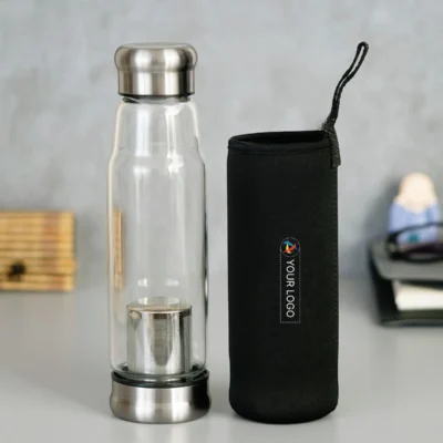 Buy Borosilicate Glass Tea Infuser Bottle in bulk for Corporate Gifting | Corporate Gyft