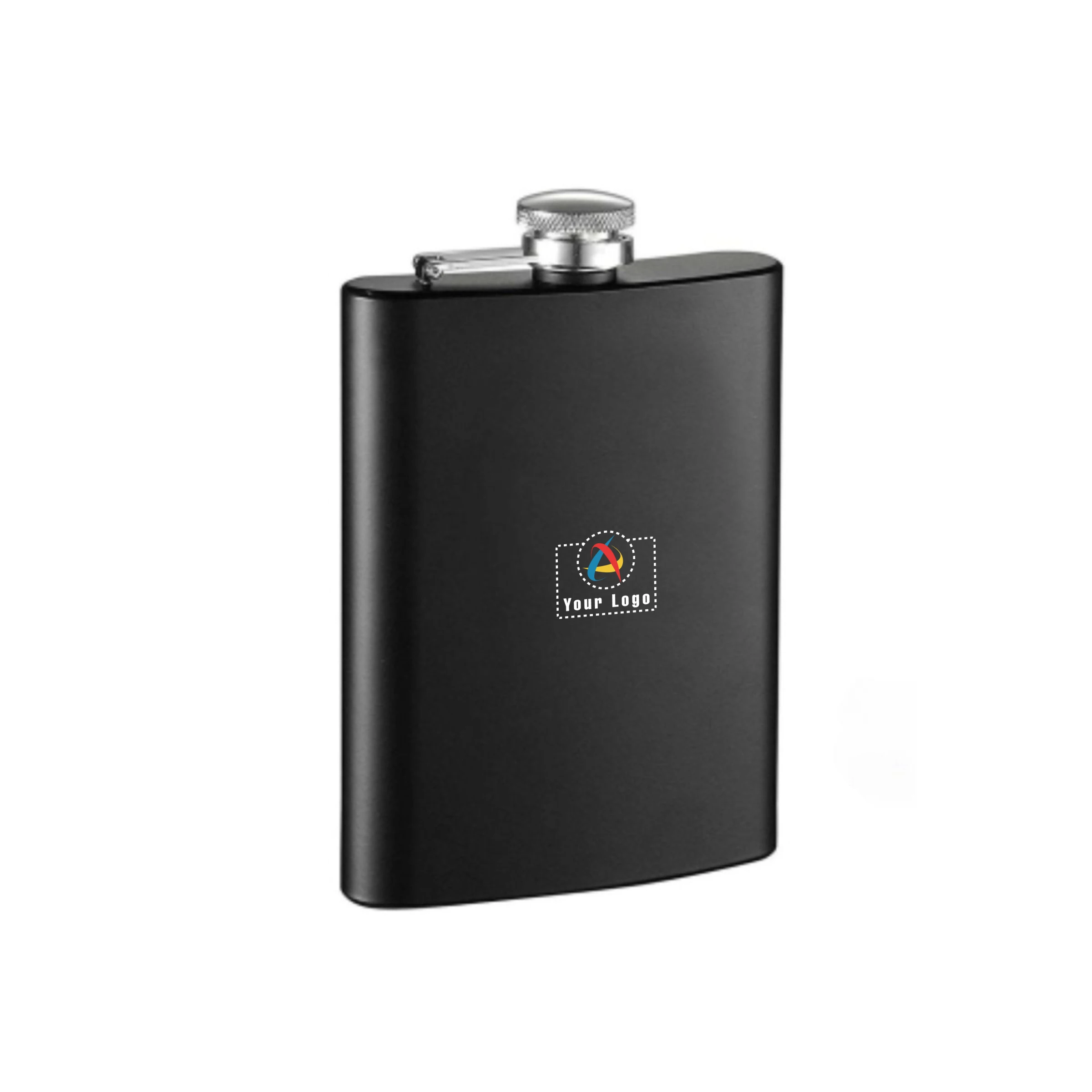 Curved Stainless Steel Hip Flask - Black Buy Curved Stainless Steel Hip Flask - Black in bulk for Corporate Gifting | Corporate Gyft