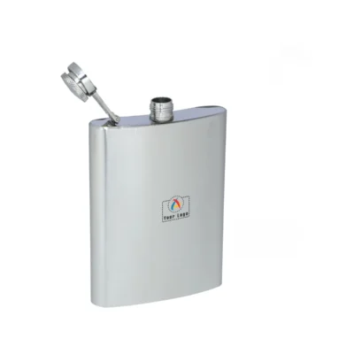 Buy Curved Stainless Steel Hip Flask - Silver in bulk for Corporate Gifting | Corporate Gyft