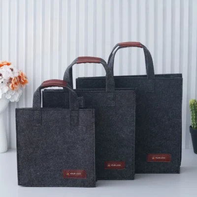 Buy Recycled Felt Hand Bag in bulk for Corporate Gifting | Corporate Gyft