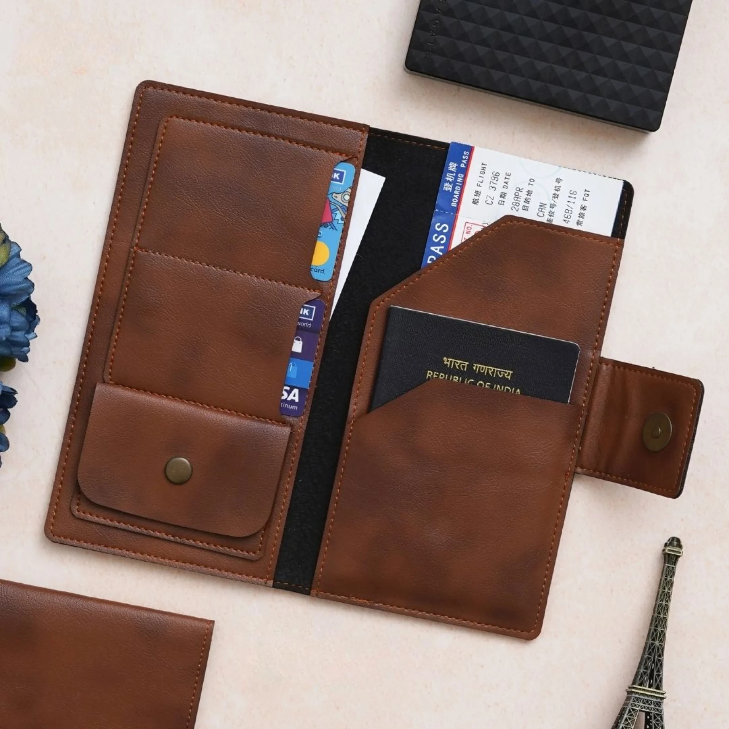 Big Vegan Leather Passport Holder Buy Big Vegan Leather Passport Holder in bulk for Corporate Gifting | Corporate Gyft