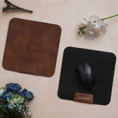 Buy Vegan Leather Two Sided Mouse Pad in bulk for Corporate Gifting | Corporate Gyft