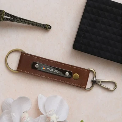 Buy Vegan Leather Gifting Combo with Keychain in bulk for Corporate Gifting | Corporate Gyft
