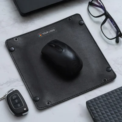 Buy Vegan Leather Foldable Utility Tray And Mouse Pad in bulk for Corporate Gifting | Corporate Gyft