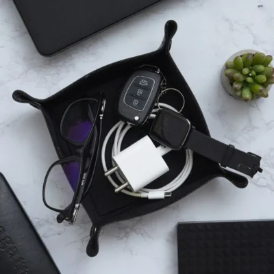 Buy Vegan Leather Foldable Utility Tray And Mouse Pad in bulk for Corporate Gifting | Corporate Gyft