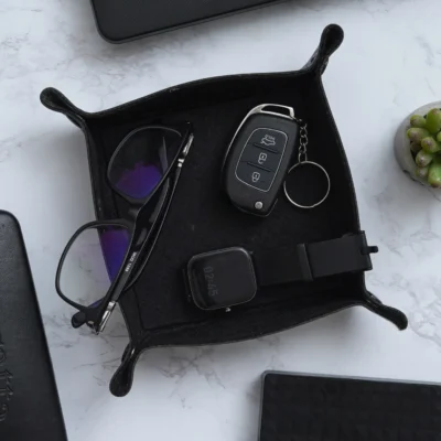 Buy Vegan Leather Foldable Utility Tray And Mouse Pad in bulk for Corporate Gifting | Corporate Gyft