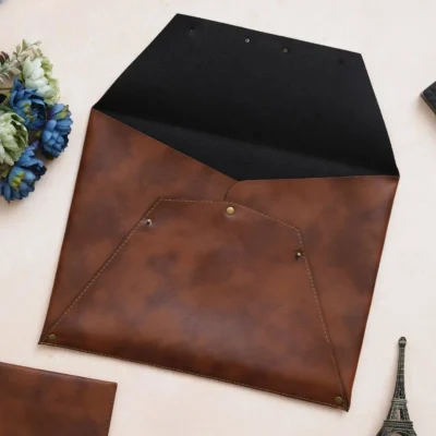 Buy Vegan Leather Laptop Sleeve with Document Pocket in bulk for Corporate Gifting | Corporate Gyft