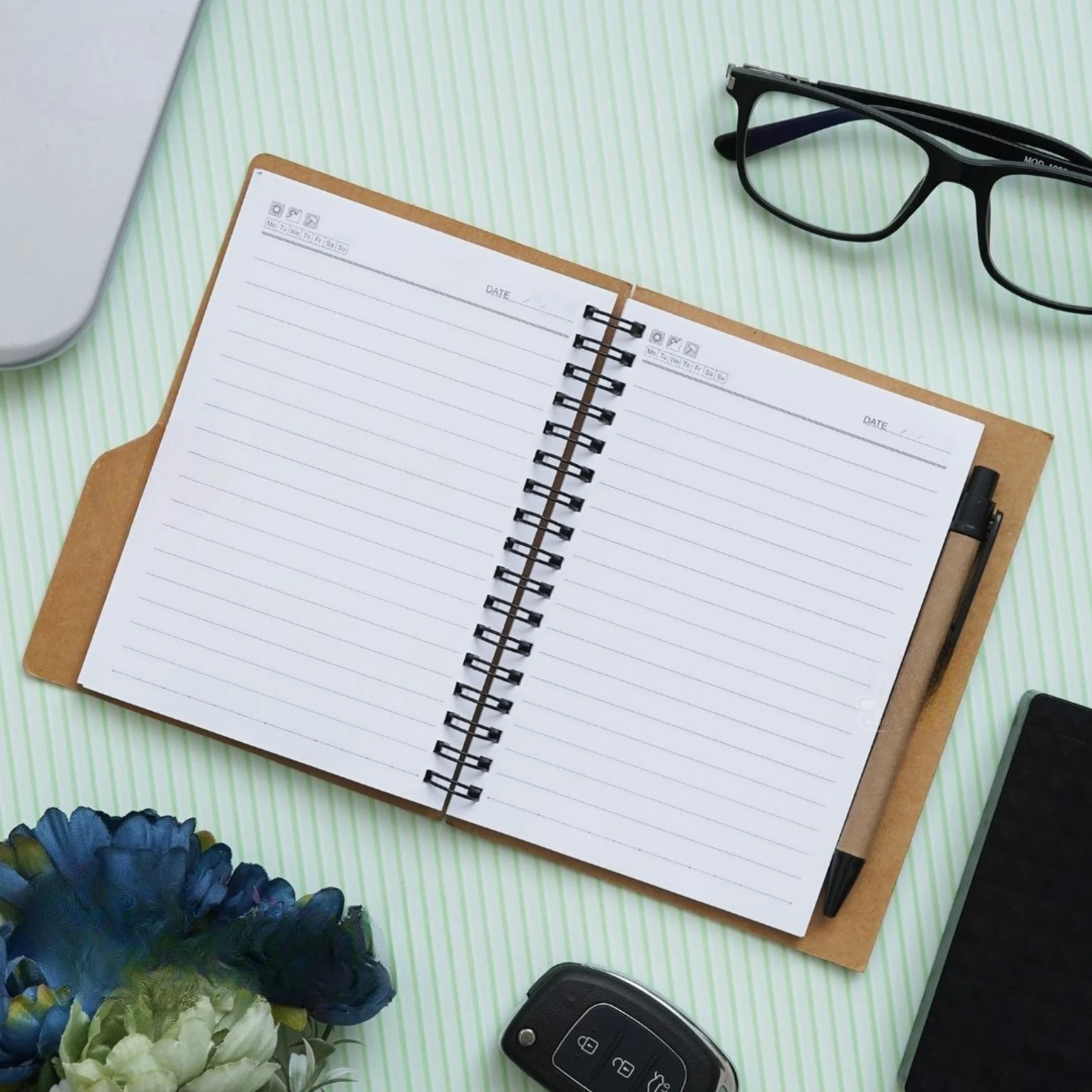 Eco Recycle Notebook with Sticky Notes and Pen Buy Eco Recycle Notebook with Sticky Notes and Pen in bulk for Corporate Gifting | Corporate Gyft